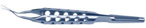 MICS capsulorrhexis forceps, cross action, shaped EVO line