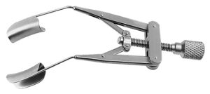 Adjustable, solid blade speculum