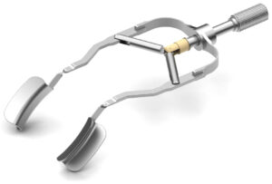 Adjustable speculum, reverse - 14 mm solid blades