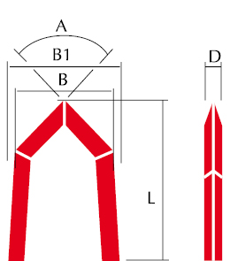 Angled blade knife