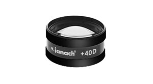Bi-aspheric reusable 40D lens, non-contact