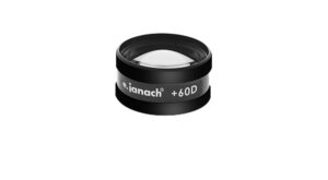Bi-aspheric reusable 60D lens, non-contact