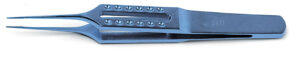 Corneal forceps - flat handle - titanium
