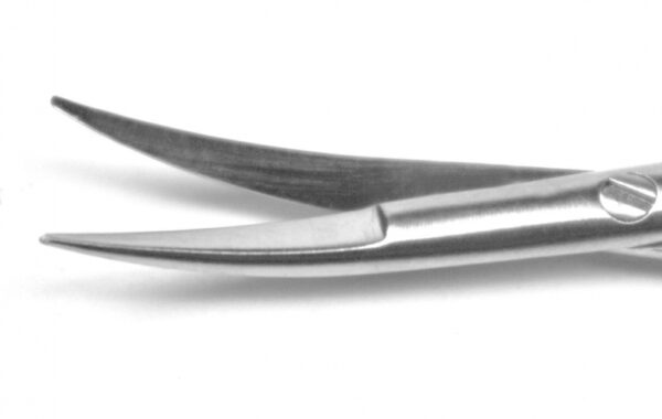 Corneal scissors delicate, curved 7 mm blunt tip - Image 2