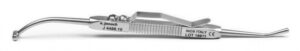 Double scleral depressor with clip for pocket
