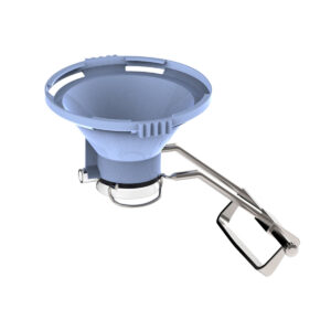 Self-retaining speculum for femto, open blades