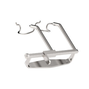 Self-retaining speculum for femto, open blades