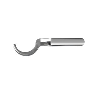 Corneal clamp with curved tip, 36 mm