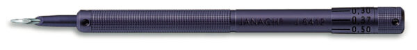 Knife with pre-selectable cutting depth