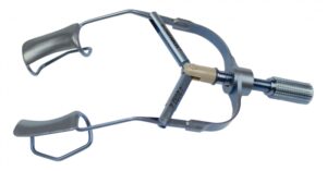 Partially solid blades speculum