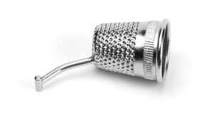 Scleral depressor with thimble