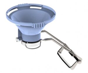 Self-retaining speculum for femto, open blades
