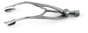 Speculum for retinal detachment, solid blades