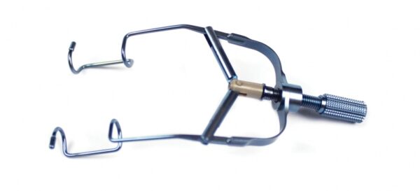 Titanium speculum, open wire blades
