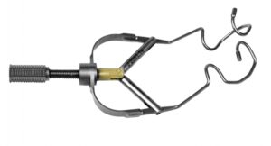Titanium speculum, open wire blades, nasal