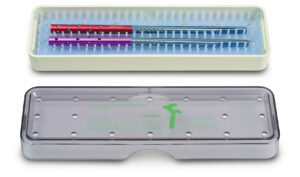 Tray for 2 retinal instruments 18.1 x 4.9 x 1.8 cm