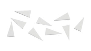 Triangular cellulose sponges