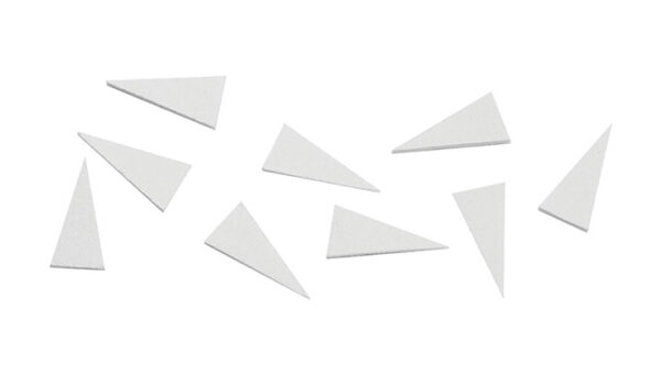 Triangular cellulose sponges
