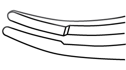 Tying forceps with 7 mm tying platforms